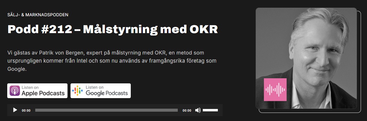 Patrik von Bergen OKR expert